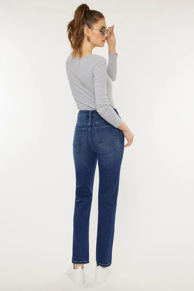 Aline High Rise Slim Straight Leg Jeans