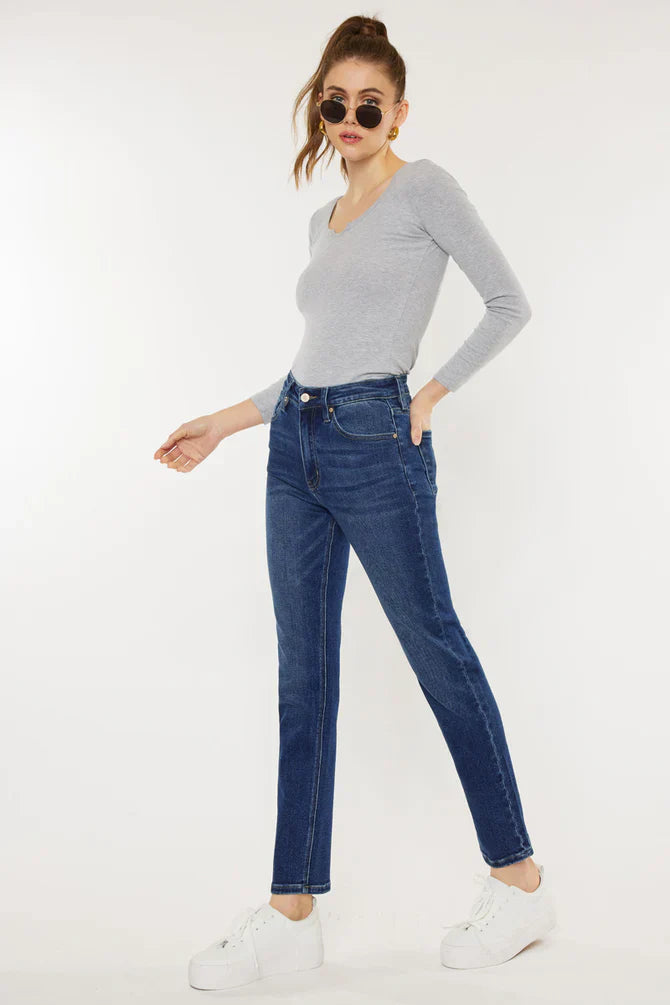 Aline High Rise Slim Straight Leg Jeans