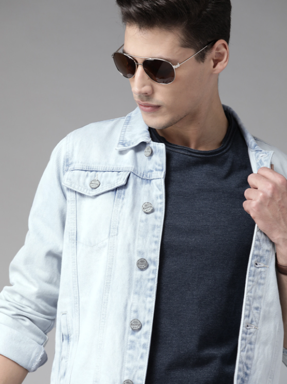 Sky Blue Men's Denim Jacket