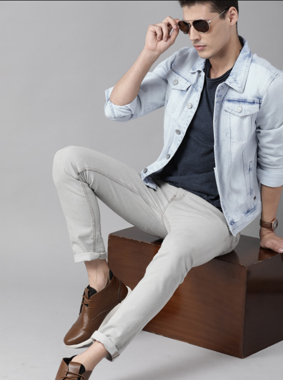 Sky Blue Men's Denim Jacket