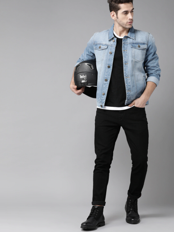Ace Light Blue Men's Denim Jacket