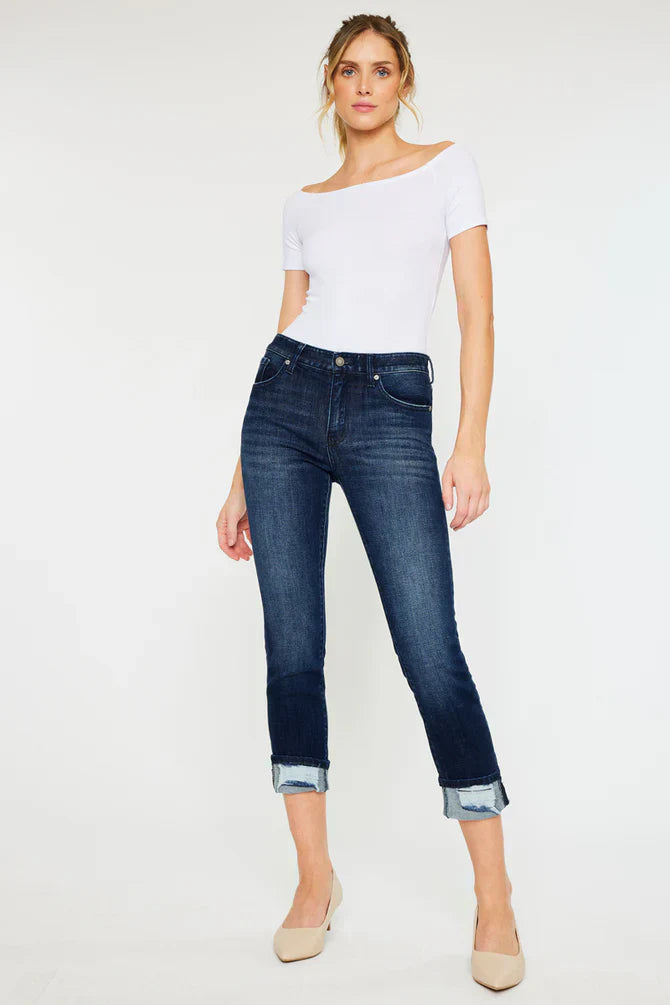 Bane Mid Rise Slim Straight Leg Jeans
