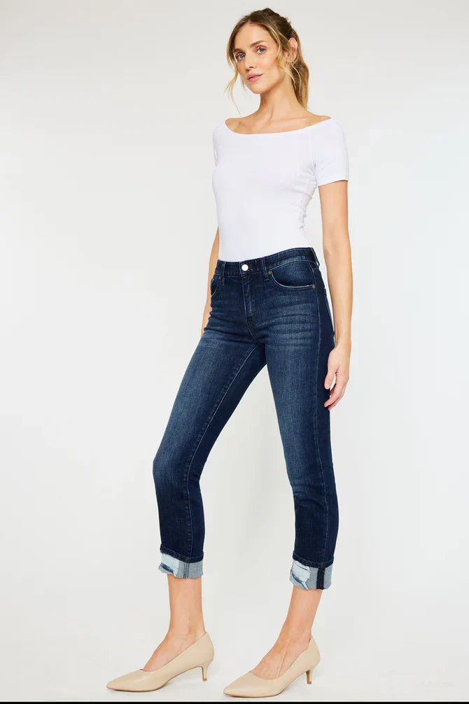 Bane Mid Rise Slim Straight Leg Jeans