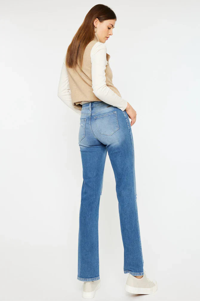 Salt High Rise Slim Straight Leg Jeans