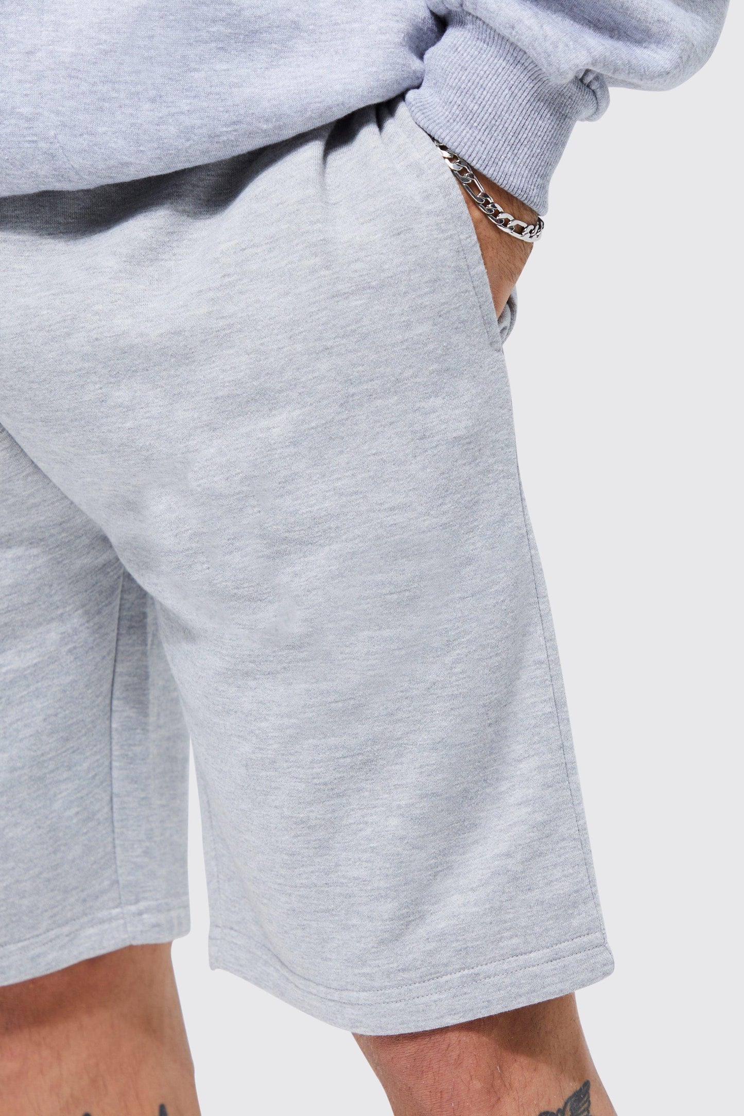 LOOSE FIT GRAY JERSEY SHORT