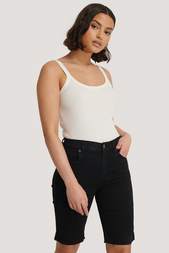 Lexy Bicycle Shorts Black For Womens - Front View - AceCart