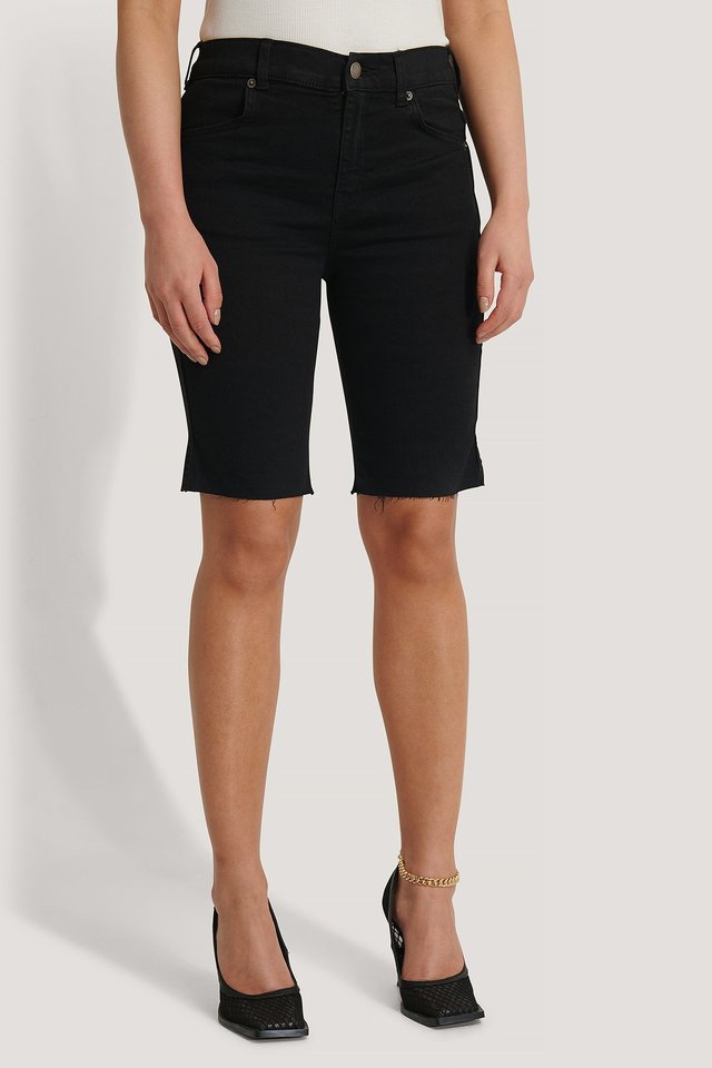 Lexy Bicycle Shorts Black For Womens - Right Side View - AceCart