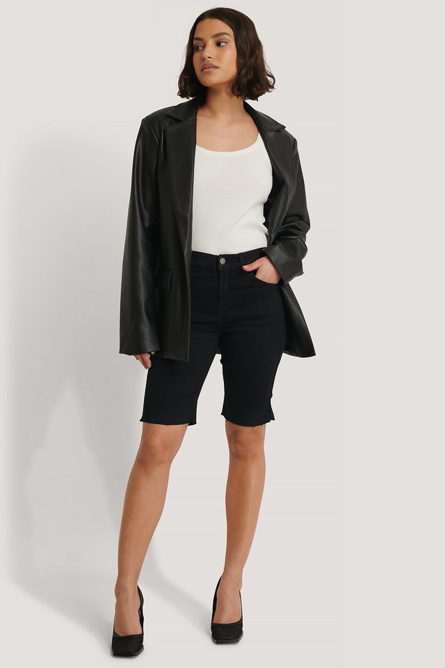 Lexy Bicycle Shorts Black For Womens - Side View - AceCart