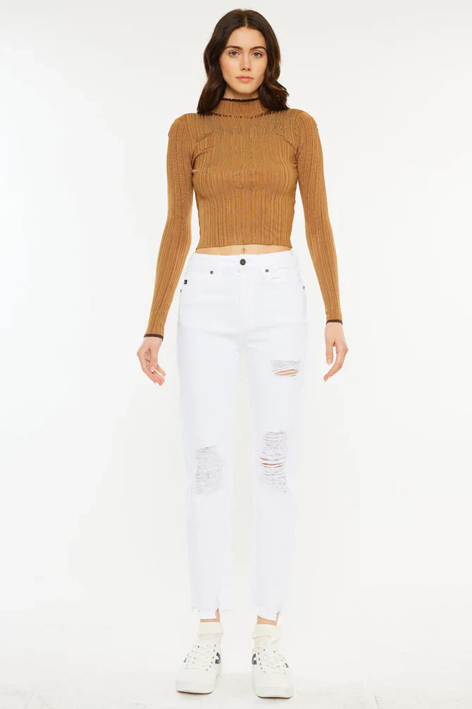 Hola Ultra High Rise Slim Straight Leg Jeans