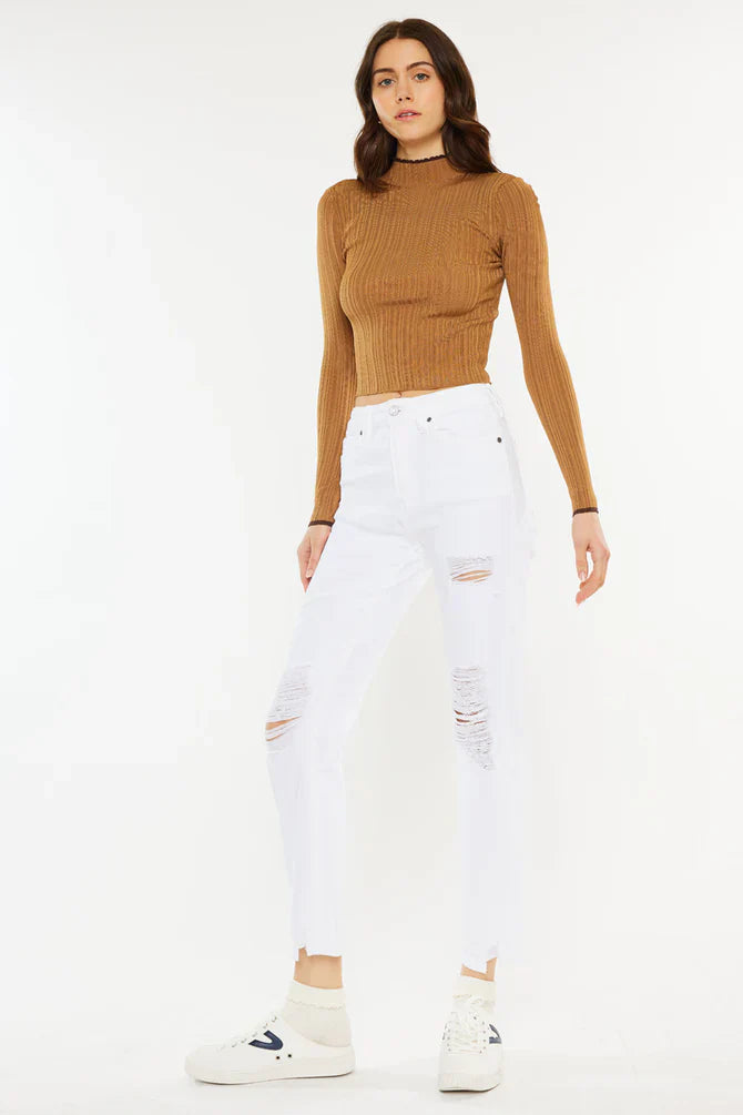 Hola Ultra High Rise Slim Straight Leg Jeans