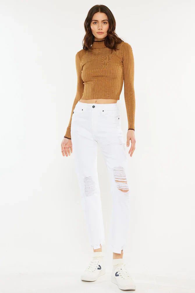 Hola Ultra High Rise Slim Straight Leg Jeans