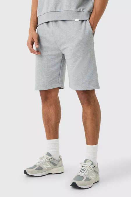 SMART FIT GREY JERSEY SHORT - Front View
