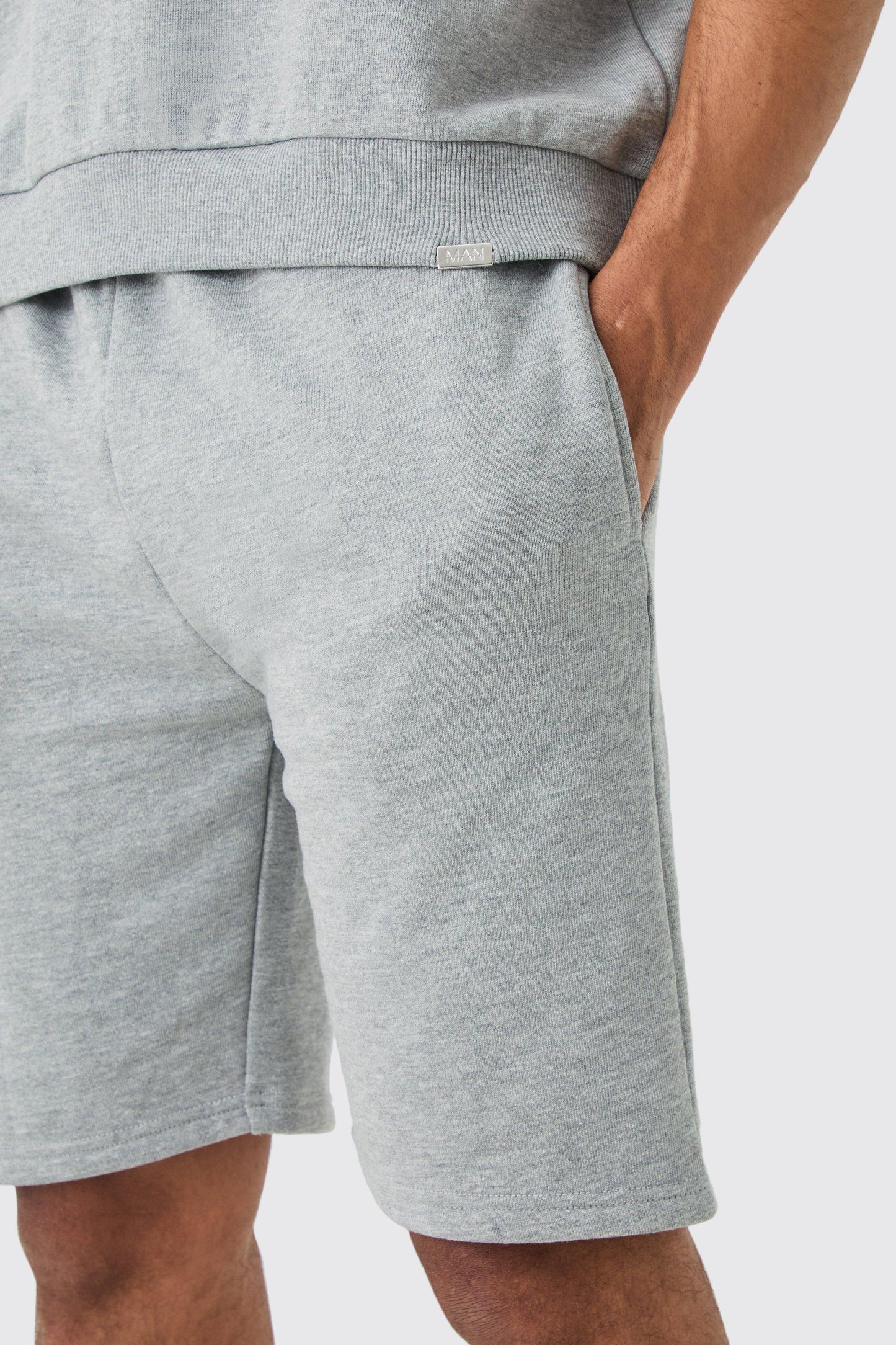 SMART FIT GREY JERSEY SHORT