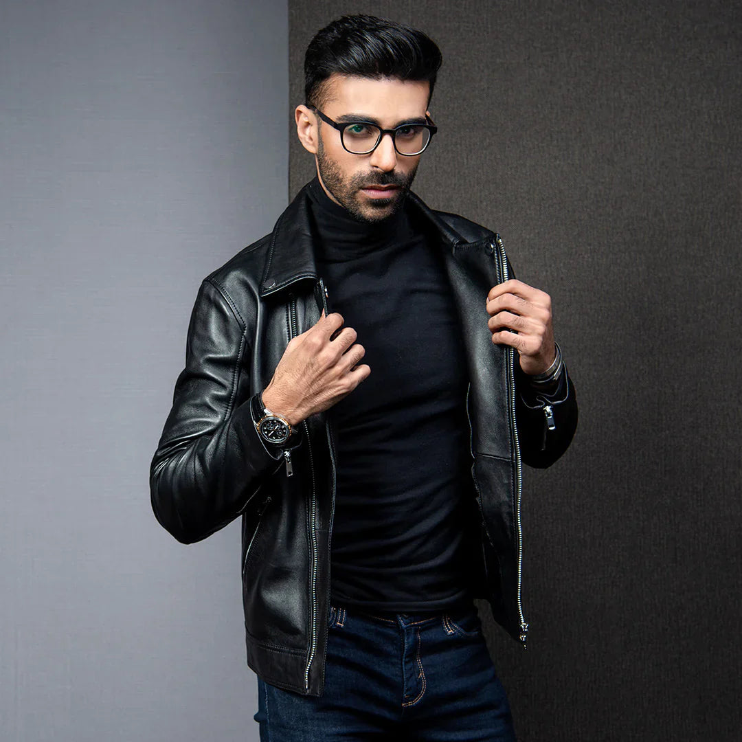 Ace Perfecto Genuine Men's Leather Jacket