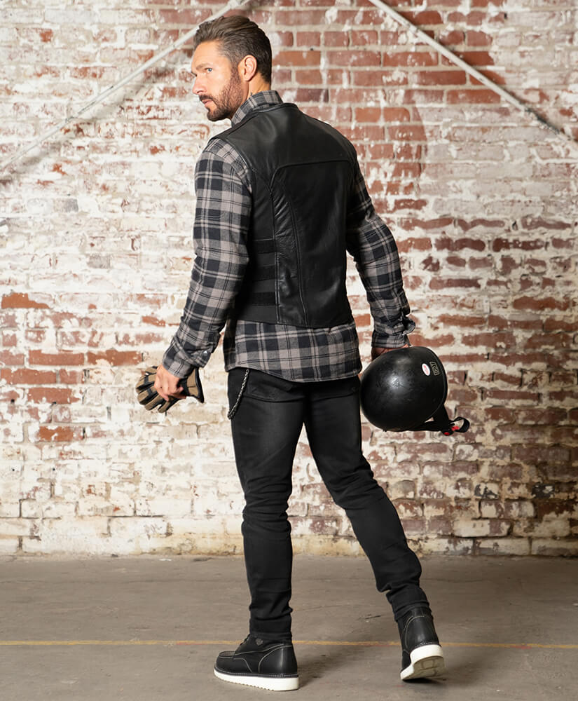 Ace Odin Leather Motorcycle Vest for Men