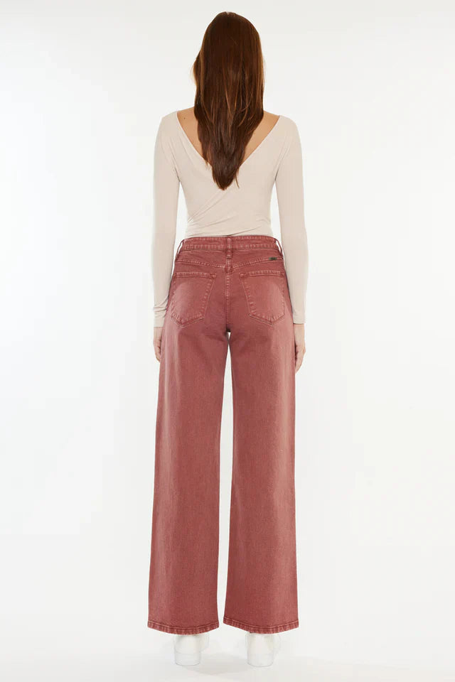 High Rise Crop Wide Leg Jeans