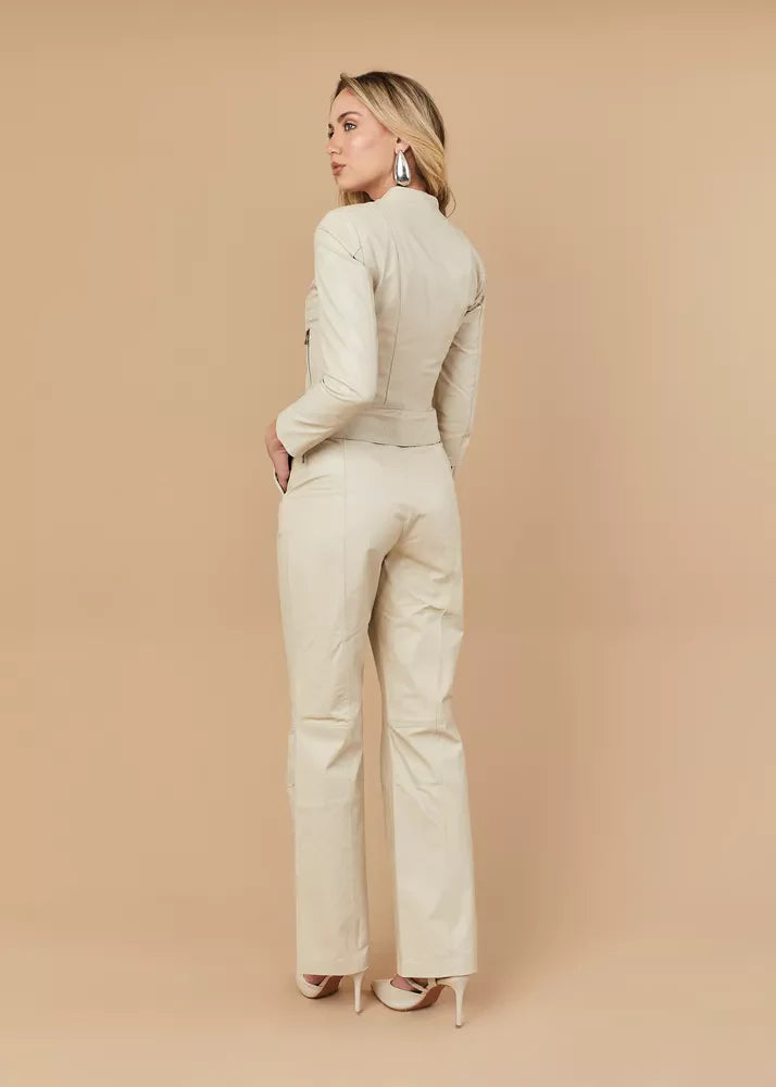 Off-White Ace Women's Genuine Leather Jacket