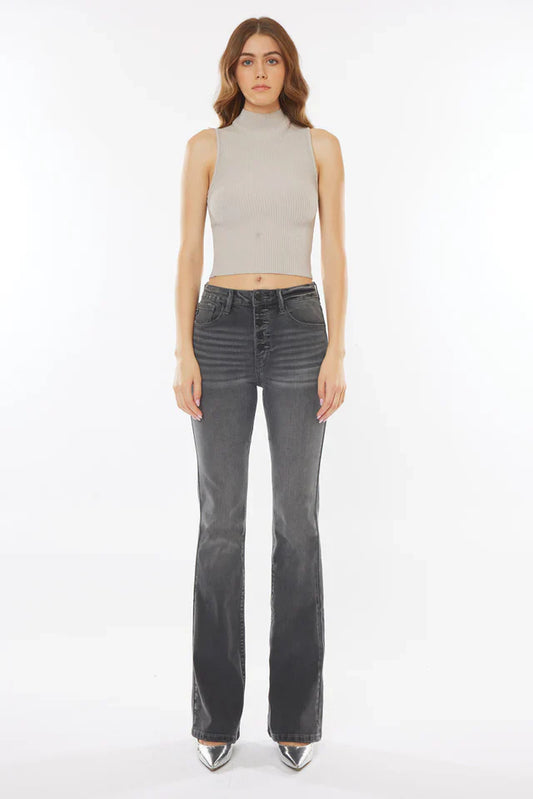 Crystal High Rise Bootcut Jeans (Petite)