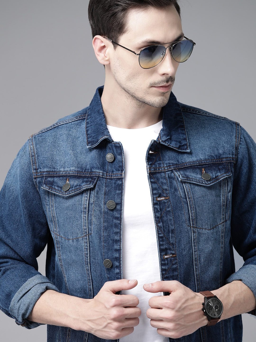 Summer Sale Denim Jacket Dark Blue