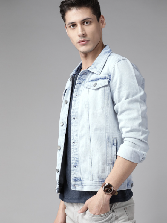 Sky Blue Men's Denim Jacket