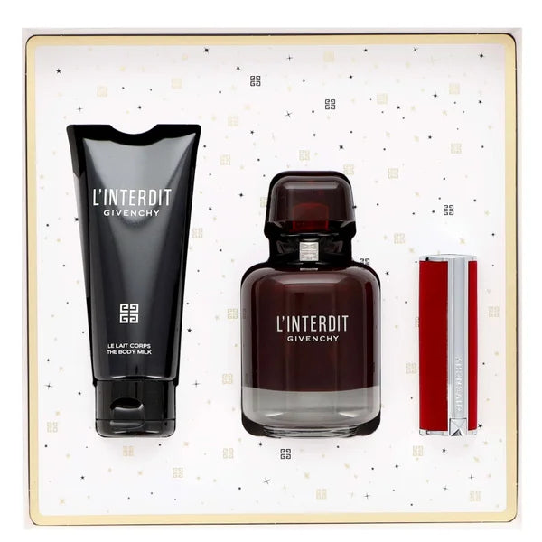 Givenchy L'Interdit Rouge Eau de Parfum Spray 80ml Gift Set - Front View