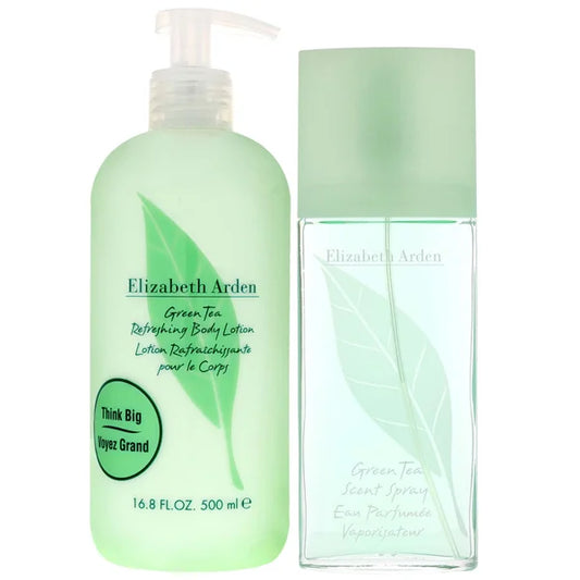 Elizabeth Arden Duo: Green Tea Body Lotion 500ml & Eau Parfumée Scent Spray 100ml - Front View