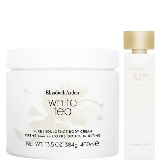 Elizabeth Arden Duo: White Tea Body Cream 400ml & Eau de Parfum Spray 100ml - Front View