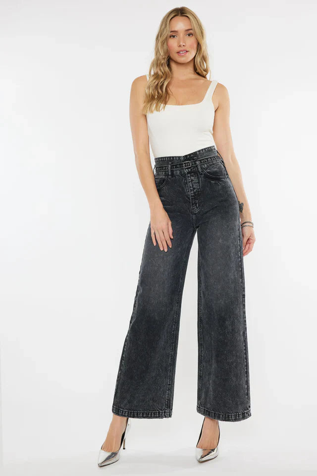 Saya Mid Rise Wide Leg Jeans