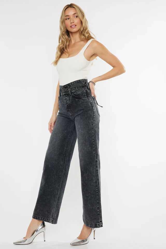 Saya Mid Rise Wide Leg Jeans