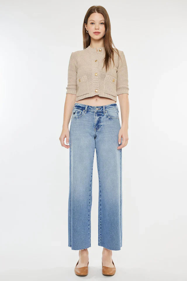 Ultra High Rise Belted 90's Wide Leg Jeans