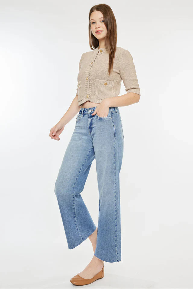Ultra High Rise Belted 90's Wide Leg Jeans