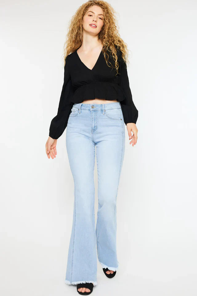 Ace Mid Rise Flare Jeans For Women's