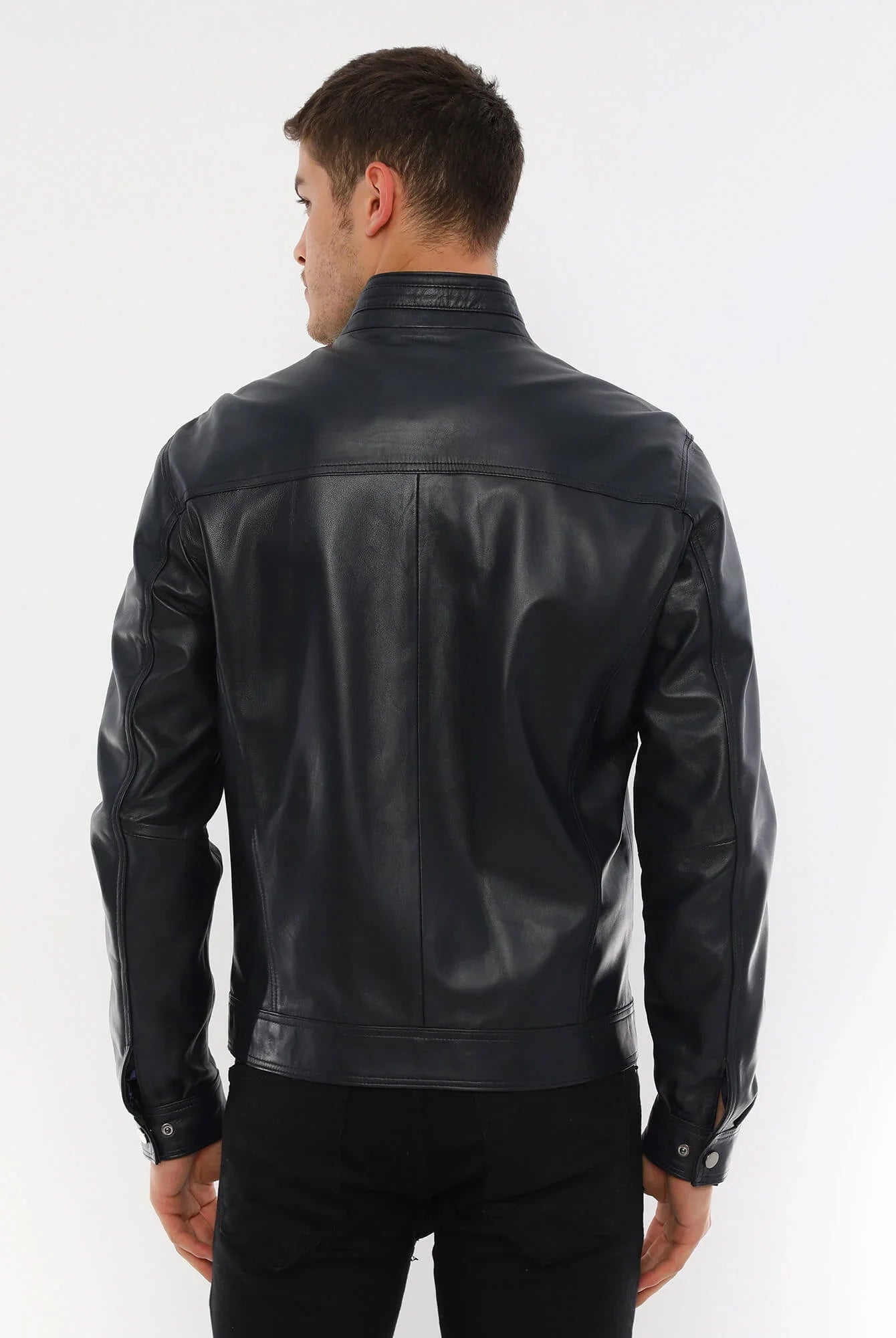 Pedro Black Leather Jacket For Men