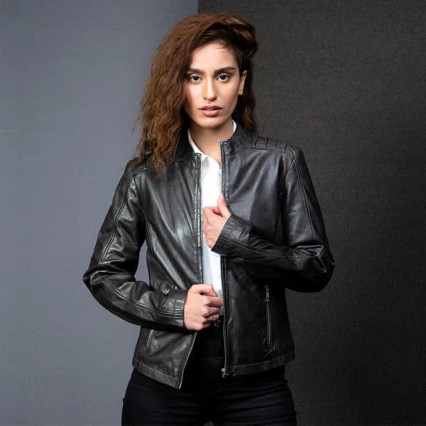 Vintage Women Genuine Leather Jacket