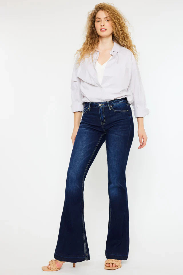 Peri Mid Rise Flare Jeans (Petite)