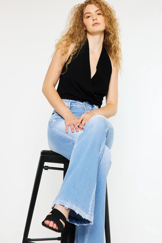 Acuel Mid Rise Flare Jeans