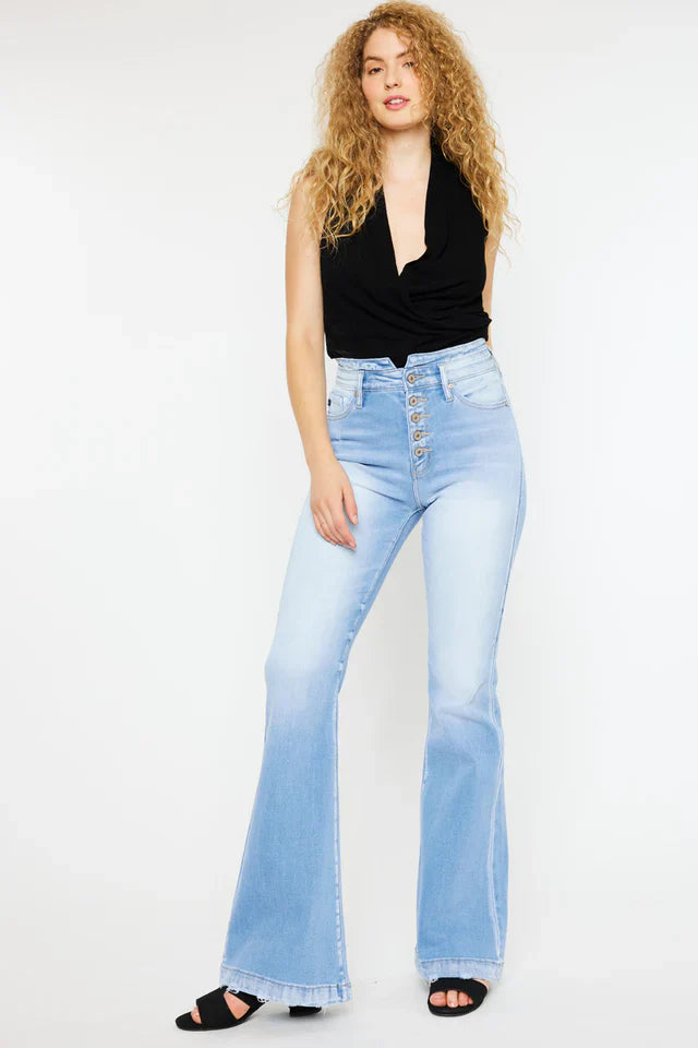 Acuel Mid Rise Flare Jeans