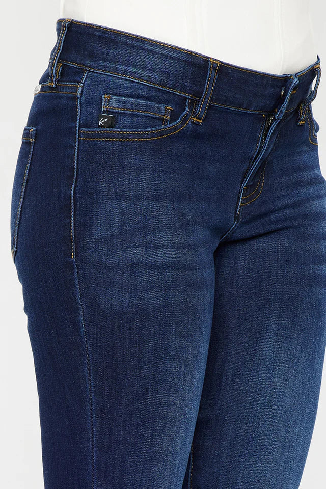 Dark Blue High Rise Flare Jeans
