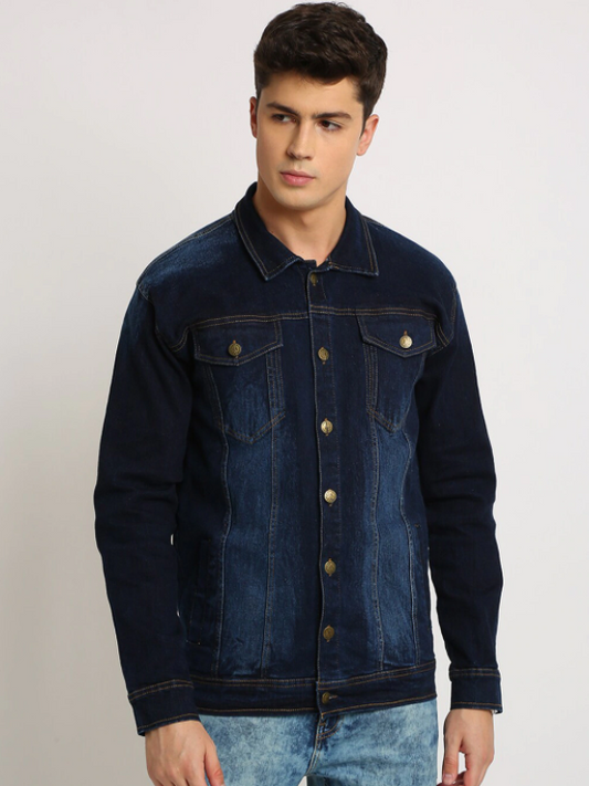 Dark Blue Men's Trucker Denim Jacket