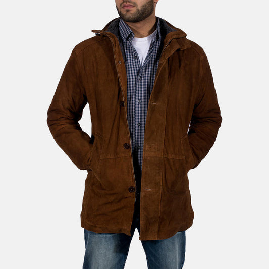 Ace Sheriff Brown Suede Leather Jacket