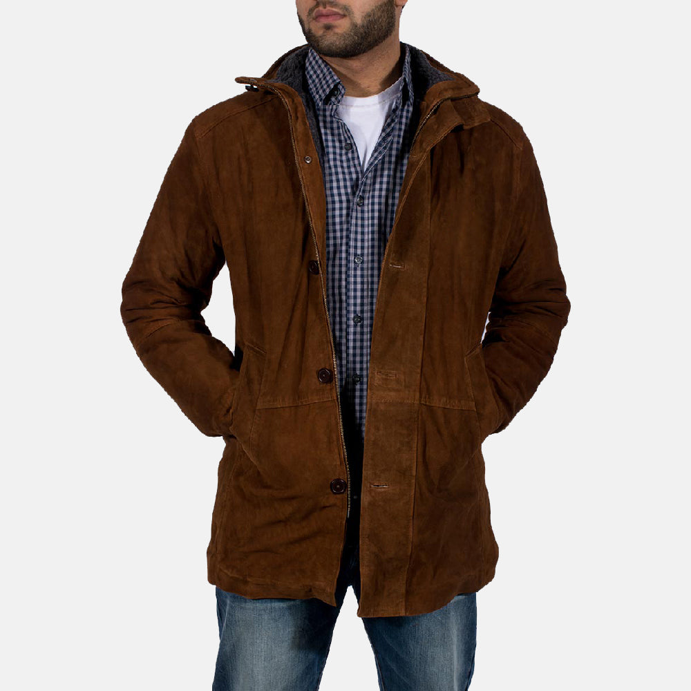 Ace Sheriff Brown Suede Leather Jacket