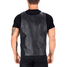 Ace Revolver Genuine Leather Motorcycle Vest for Men