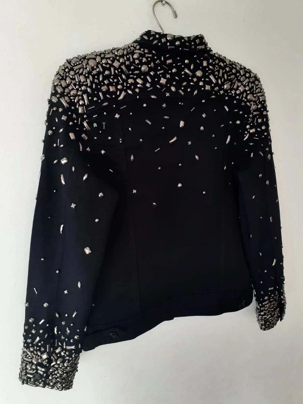 Starry Night Crystals Women Denim Jacket
