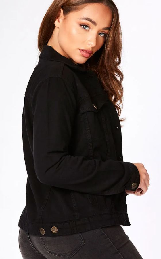 Summer Sale Women Denim Jacket Black