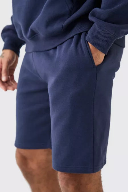 LOOSE FIT BLUE JERSEY SHORT