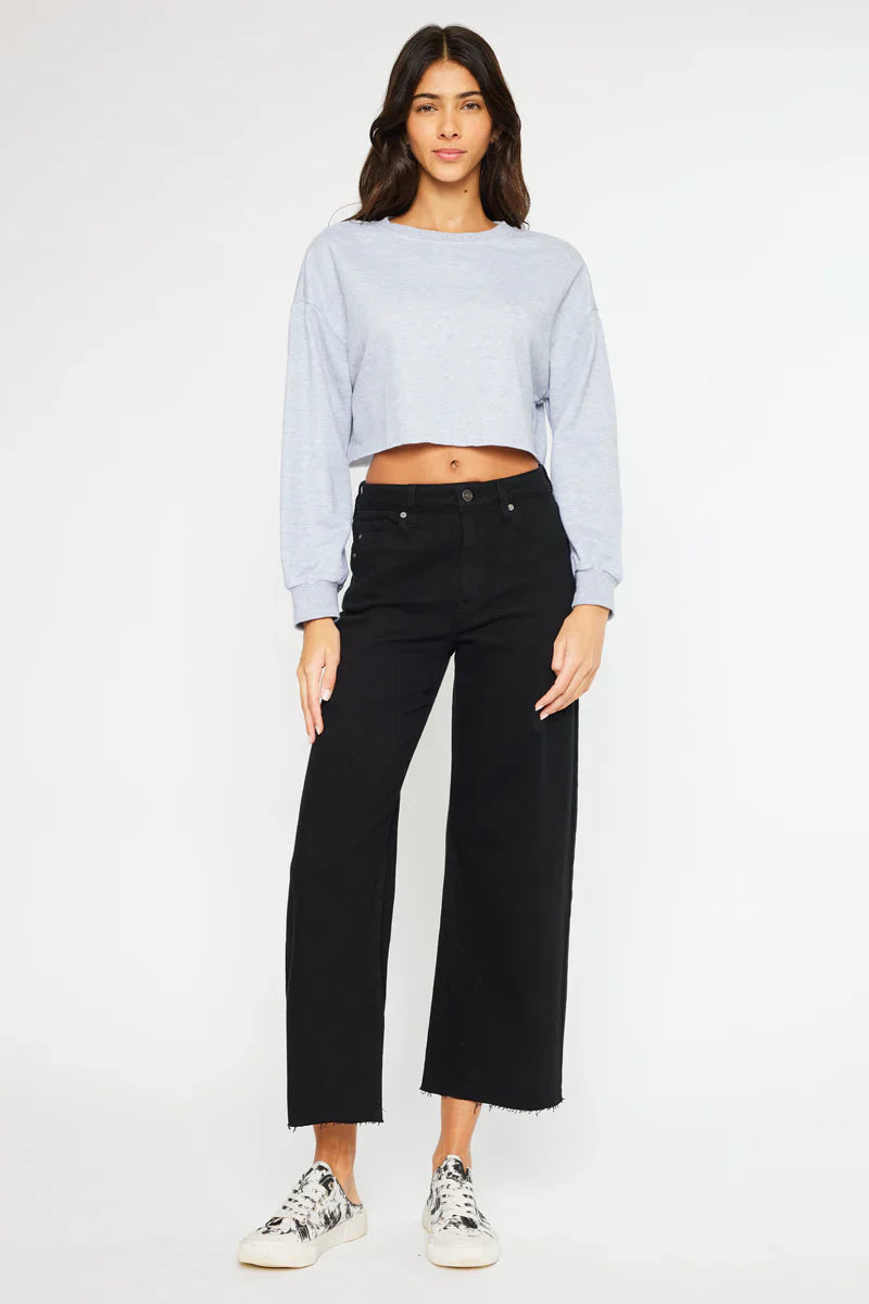 Avina High Rise Wide Leg Jeans Rust