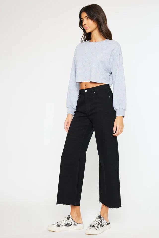 Avina High Rise Wide Leg Jeans Rust