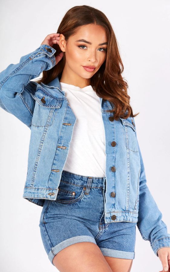 Summer Sale Women Denim Jacket Light Blue