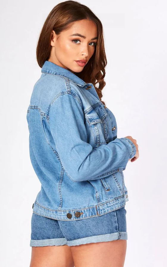 Summer Sale Women Denim Jacket Light Blue