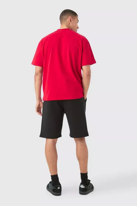 LOOSE FIT BLACK JERSEY SHORT